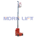 Aerial man lift aluminium single mast hydraulic lift self propelled mast lift mobile single person lifter